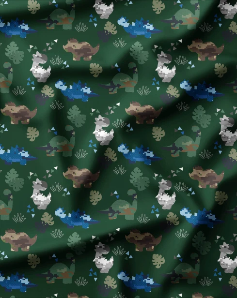 RM-1085-Dinosaur_patterns_BOY_Green_20x21_PATTERN_50cm_poduszka (2).jpg